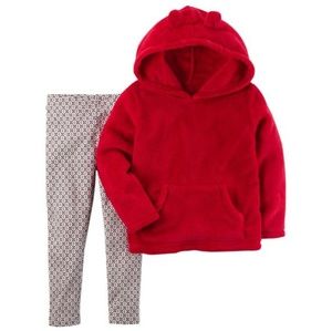 Girl's Pullover & Leggings Set 9 Months  Red